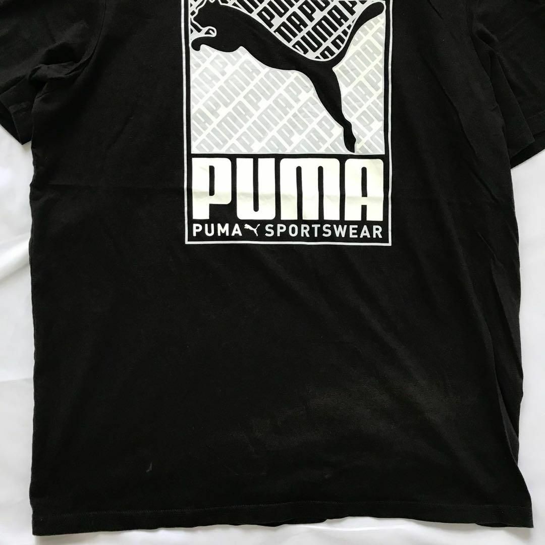 PUMA(プーマ)のpuma プリントTシャツ デカロゴBLACK Lサイズ メンズのトップス(Tシャツ/カットソー(半袖/袖なし))の商品写真