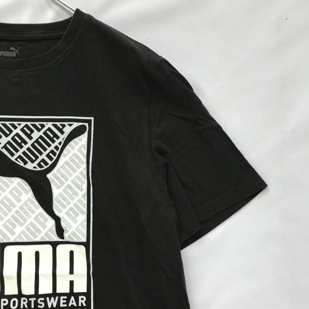 PUMA(プーマ)のpuma プリントTシャツ デカロゴBLACK Lサイズ メンズのトップス(Tシャツ/カットソー(半袖/袖なし))の商品写真