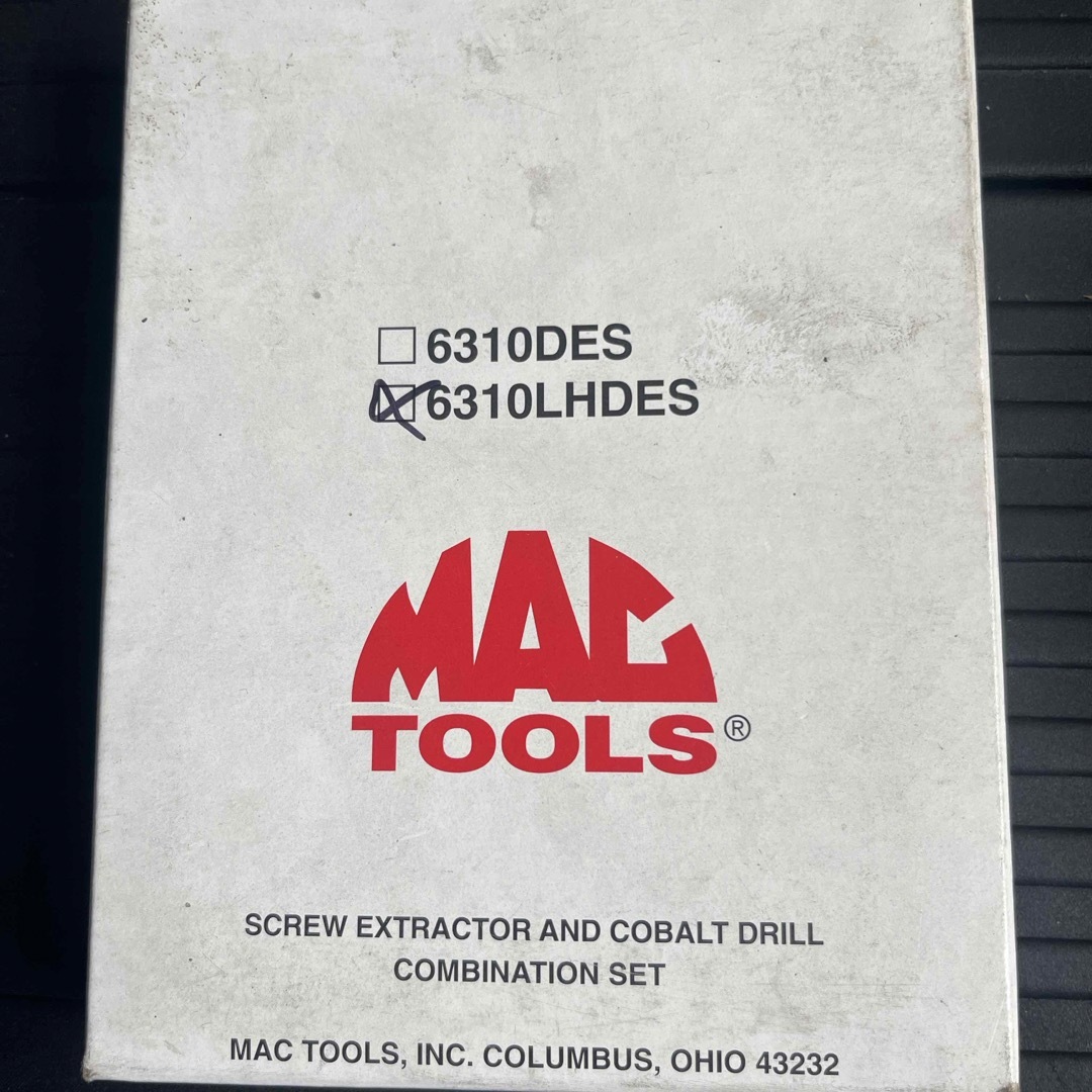MAC TOOLS(マックツールズ)のマックツール　エクストラクター　コバルトドリル　コンビネーションセット　逆タップ 自動車/バイクの自動車(メンテナンス用品)の商品写真