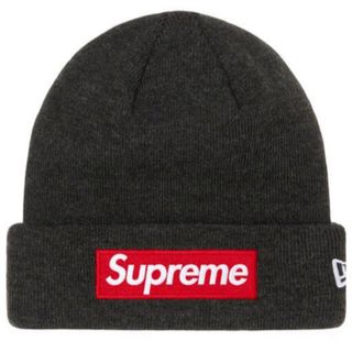 シュプリーム(Supreme)のSupreme New Era Box Logo Beanie Charcoal(ニット帽/ビーニー)