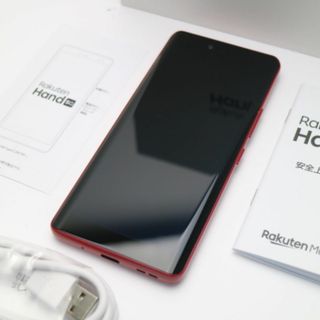 アンドロイド(ANDROID)のSIMフリー Rakuten Hand 5G クリムゾンレッド M111(スマートフォン本体)