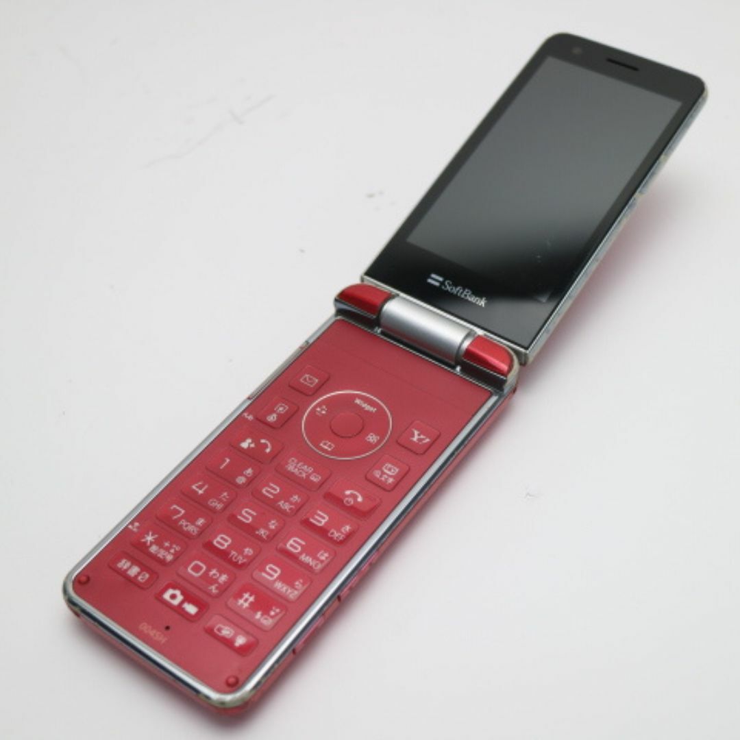 SHARP(シャープ)の中古 004SH レッド M111 スマホ/家電/カメラのスマートフォン/携帯電話(携帯電話本体)の商品写真