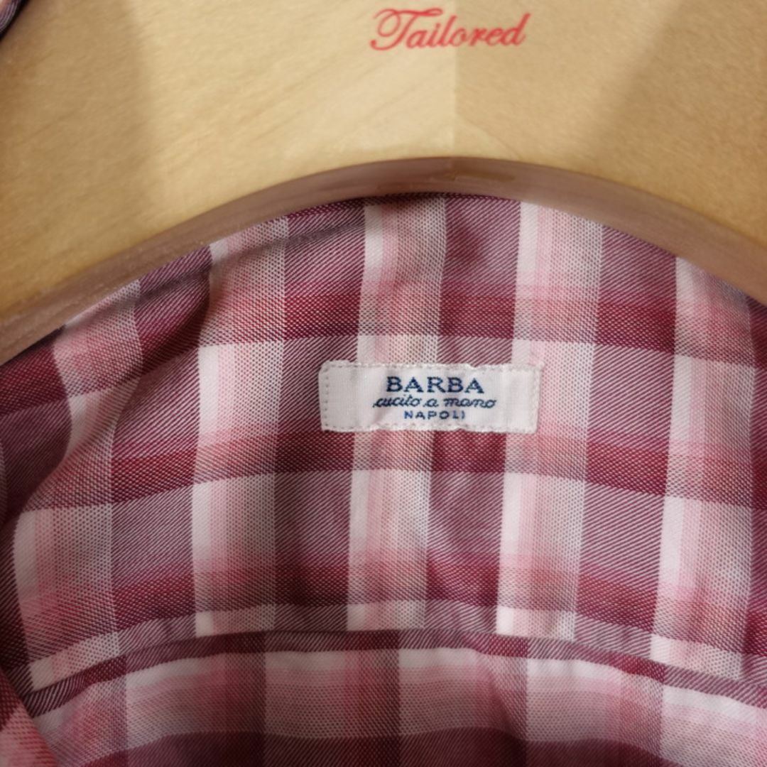 BARBA(バルバ)の【良品】バルバ　チェック柄プルオーバーシャツ　BARBA メンズのトップス(シャツ)の商品写真