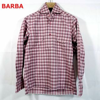 バルバ(BARBA)の【良品】バルバ　チェック柄プルオーバーシャツ　BARBA(シャツ)