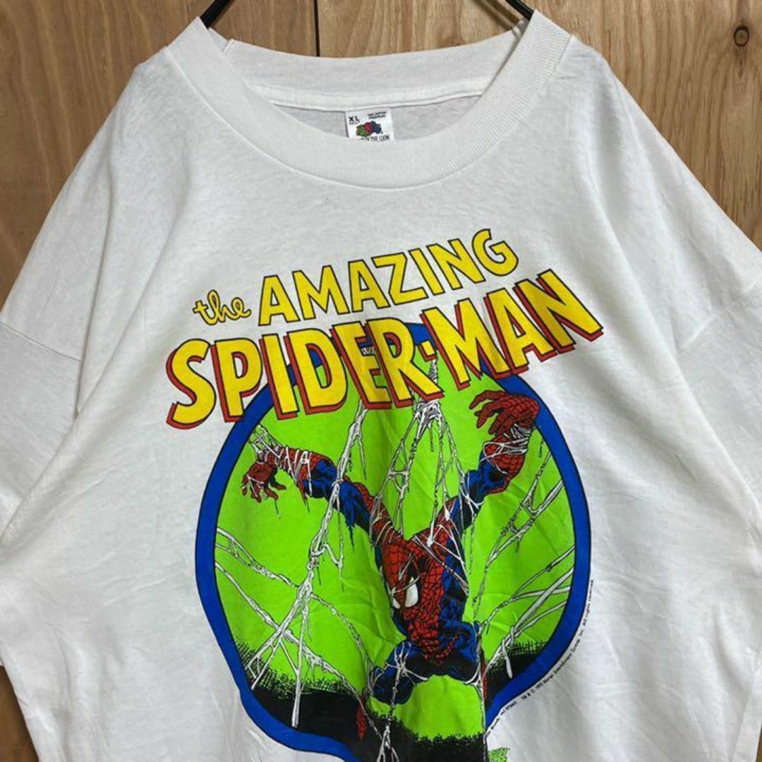 FRUIT OF THE LOOM(フルーツオブザルーム)の激レア スパイダーマン フルーツオブザルーム Tシャツ USA古着 90s 半袖 メンズのトップス(Tシャツ/カットソー(半袖/袖なし))の商品写真