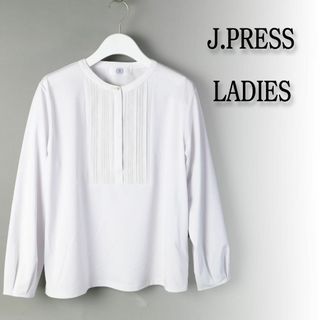 ジェイプレスレディス(J.PRESS LADIES)の831 新品 新作 ジェイプレス ジャージーハシゴレース カットソー L(カットソー(長袖/七分))