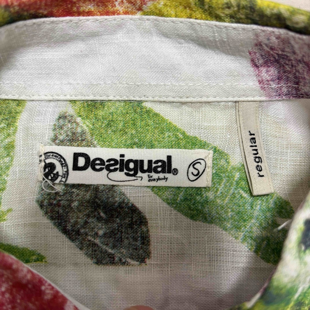 DESIGUAL(デシグアル)の美品■Desigual■麻 リネン 花柄 ボタニカル フローラル 刺繍 シャツ メンズのトップス(シャツ)の商品写真