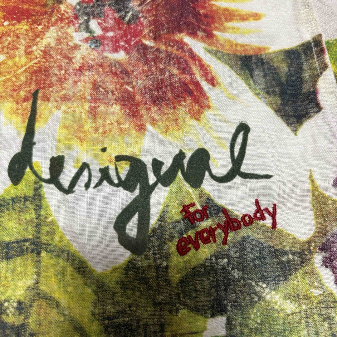 DESIGUAL(デシグアル)の美品■Desigual■麻 リネン 花柄 ボタニカル フローラル 刺繍 シャツ メンズのトップス(シャツ)の商品写真