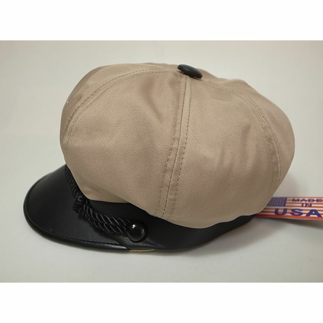 NEW YORK HAT(ニューヨークハット)のUSA製ニューヨークハットCotton Brandoモーターサイクル新品カーキM メンズの帽子(キャスケット)の商品写真