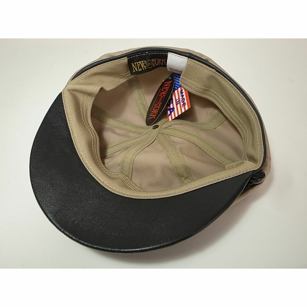 NEW YORK HAT(ニューヨークハット)のUSA製ニューヨークハットCotton Brandoモーターサイクル新品カーキM メンズの帽子(キャスケット)の商品写真