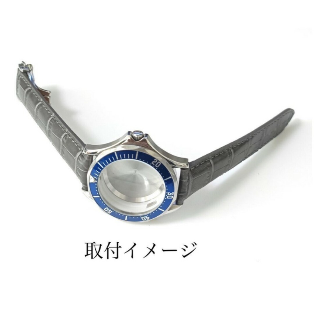 20mm イタリアン レザー ベルト グレー オメガ スピードマスター 社外品 メンズの時計(レザーベルト)の商品写真