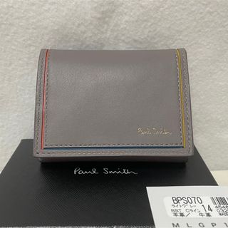 Paul Smith - 新品 ポールスミス PAULSMITH コイン 折り財布 グレー 羊革 牛革