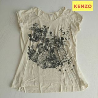 ケンゾー(KENZO)の【KENZO】Tシャツ フラワープリント　レディースS(Tシャツ(半袖/袖なし))