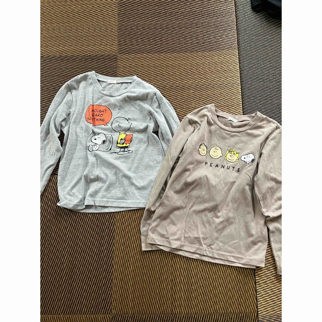 スヌーピー　ロンT 2枚 キッズ/ベビー/マタニティのキッズ服男の子用(90cm~)(Tシャツ/カットソー)の商品写真