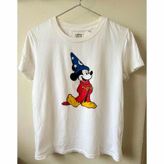 ユニクロ(UNIQLO)のユニクロUT ユニクロ×ディズニーコラボTシャツ 白Tシャツ レディース(Tシャツ(半袖/袖なし))