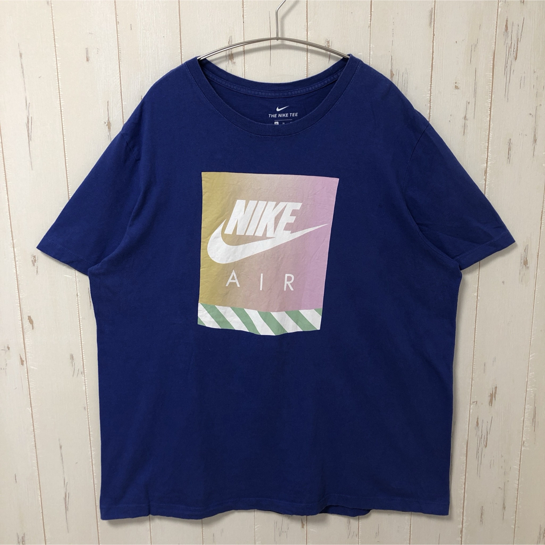 NIKE(ナイキ)のNIKE ナイキ ビッグプリント tシャツ 半袖 青 オーバーサイズ 海外古着 メンズのトップス(Tシャツ/カットソー(半袖/袖なし))の商品写真