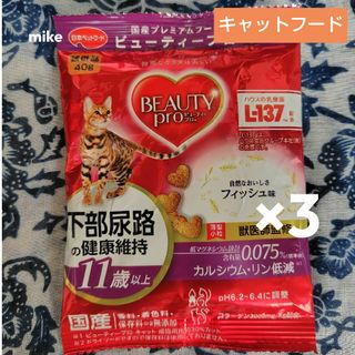 キャットフード 試供品 11歳以上 40g×3袋 ドライ