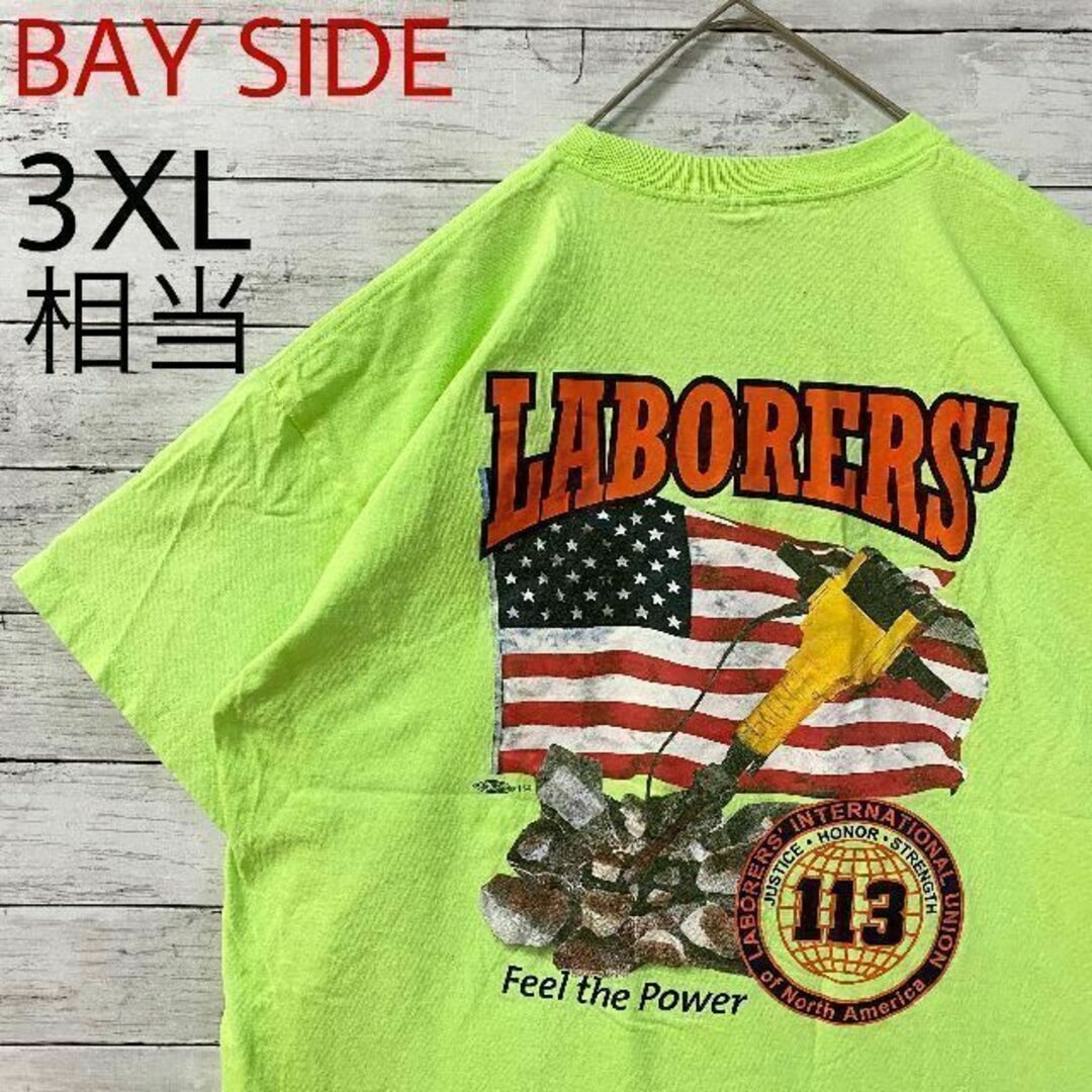 BAY SIDE(ベイサイド)のi97 US古着　BAY SIDE　半袖Tシャツ　LIUNA　労働組合　労働者 メンズのトップス(Tシャツ/カットソー(半袖/袖なし))の商品写真