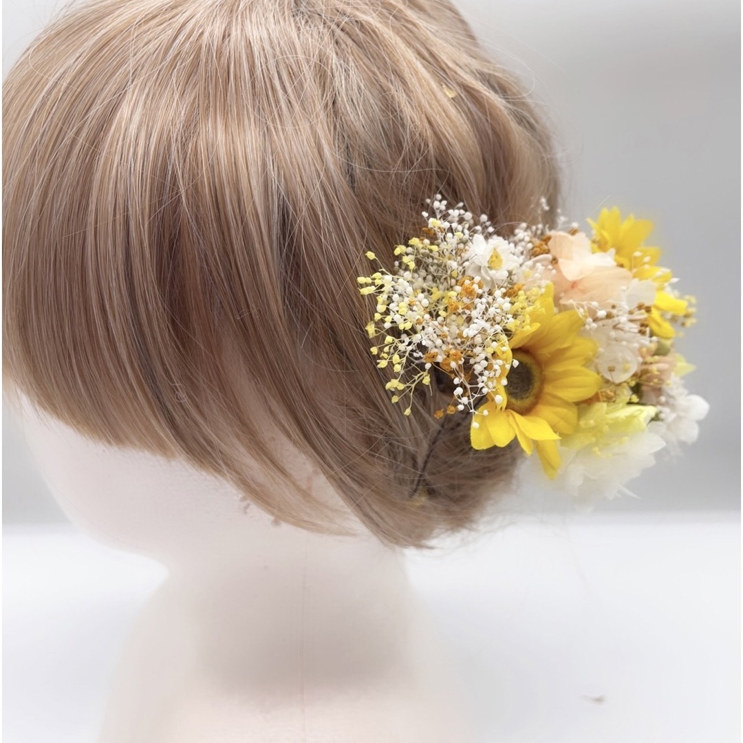 ひまわり　髪飾り　ヘッドドレス レディースのヘアアクセサリー(ヘアピン)の商品写真