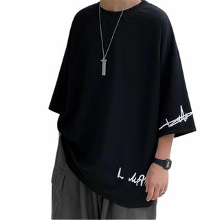 [foveitaa] tシャツ 夏服 メンズ 七分袖 メンズ 大きいサイズ ゆっ(その他)