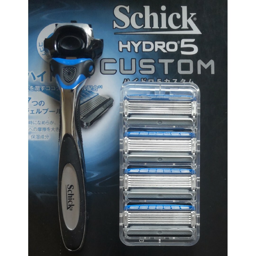 Schick(シック)の【替刃4個＋本体】シックハイドロ５カスタム Schick HYDRO5 コスメ/美容のシェービング(カミソリ)の商品写真