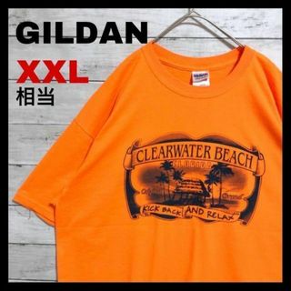 ギルタン(GILDAN)のf82 US古着　半袖Tシャツ　CLEARWATER BAECH　ヤシの木　海(Tシャツ/カットソー(半袖/袖なし))