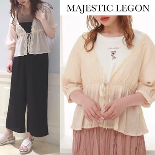 マジェスティックレゴン(MAJESTIC LEGON)のマジェスティックレゴン ウエスト キュッ ブラウス カーディガン(シャツ/ブラウス(長袖/七分))