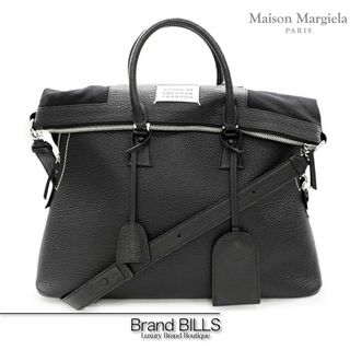 マルタンマルジェラ(Maison Martin Margiela)の未使用品 メゾンマルジェラ ５AC クラシック XL ハンドバッグ ショルダーバッグ 2way SB1WG0001 ブラック シルバー金具(トラベルバッグ/スーツケース)