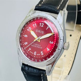 【情熱II】★オリス/ORIS★腕時計 メンズ レッド 機械式 手巻 ビンテージ(腕時計(アナログ))