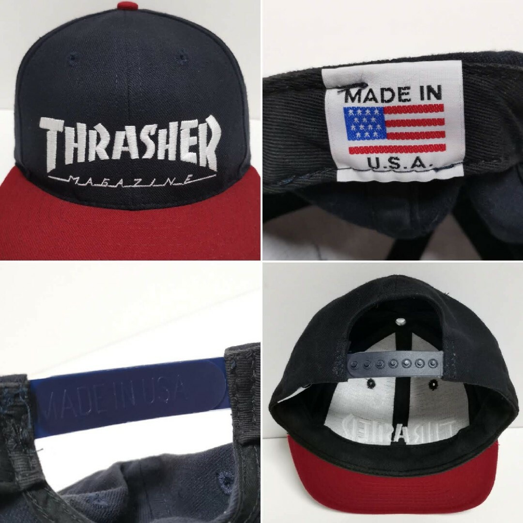 THRASHER(スラッシャー)の90s スラッシャー THRASHER スナップバックキャップ CAP USA製 メンズの帽子(キャップ)の商品写真