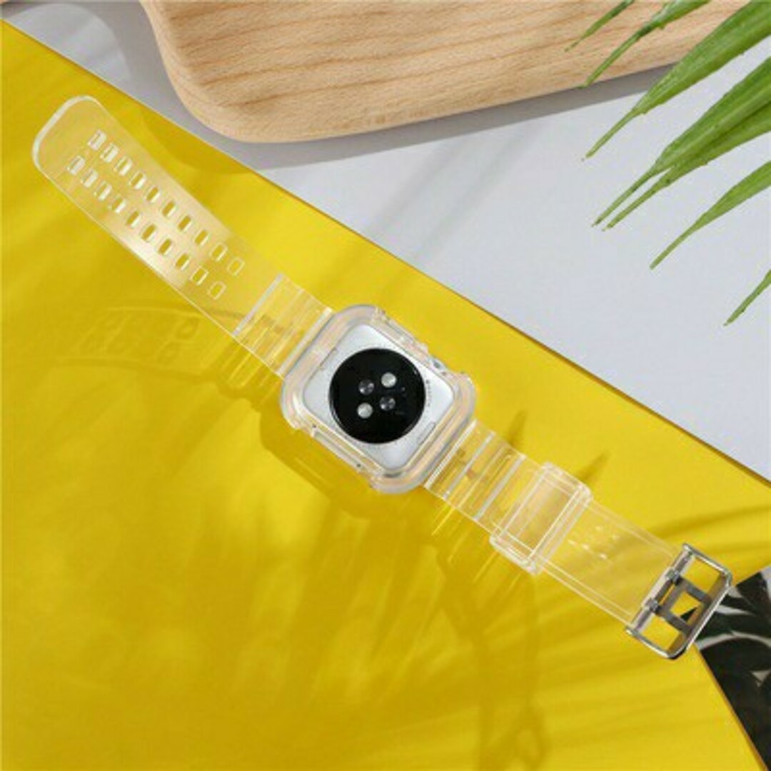 Apple Watch クリアベルト 透明 38/40mm 42/44mm 韓国 レディースのファッション小物(腕時計)の商品写真