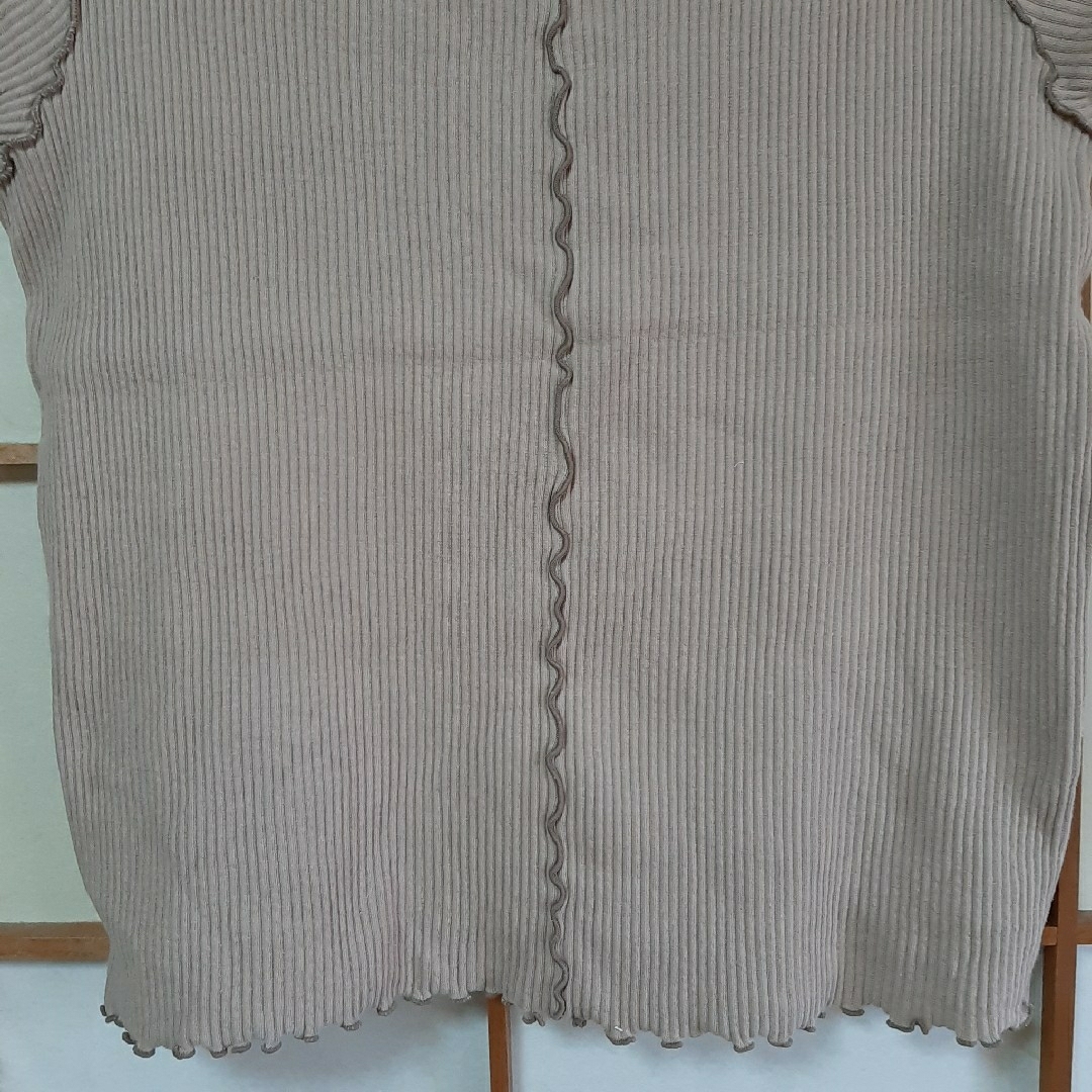 w closet(ダブルクローゼット)のW-closet ブラウン系半袖カットソー レディースのトップス(カットソー(半袖/袖なし))の商品写真