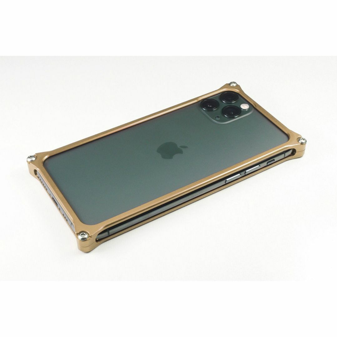 GRAMAS(グラマス)のギルドデザイン ゴールド iPhone11Pro ジュラルミン 削り出し ケース スマホ/家電/カメラのスマホアクセサリー(iPhoneケース)の商品写真