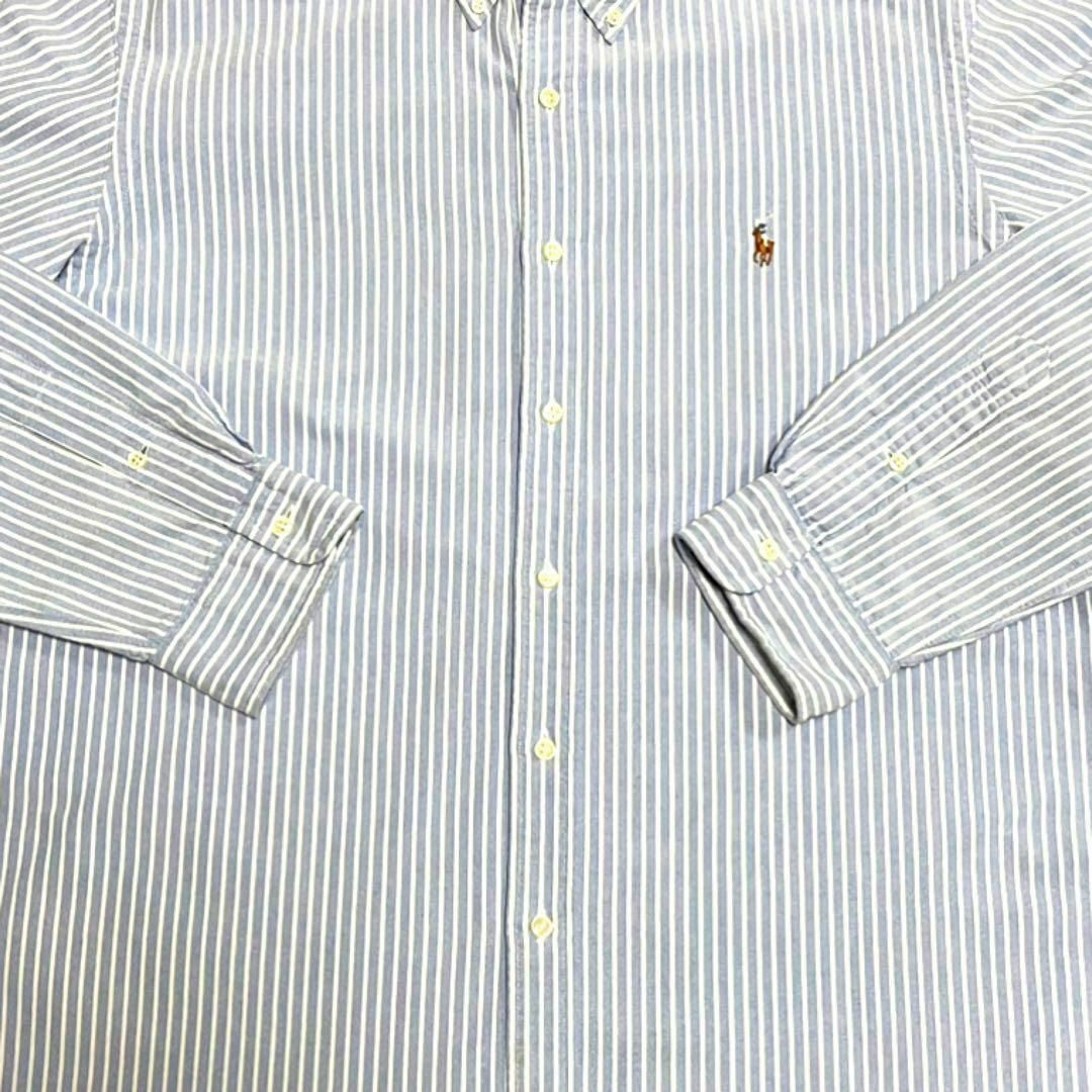 Ralph Lauren(ラルフローレン)のラルフローレン　長袖ボタンダウンシャツ　刺繍ロゴ　ビッグシルエット　水色　XL メンズのトップス(シャツ)の商品写真