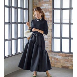 新品未使用タグ付き♡Blulea Jacquard skirt(size34)(ロングスカート)