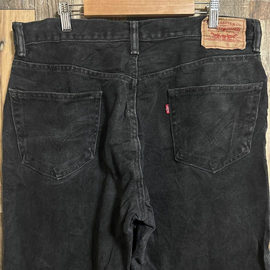 Levi's(リーバイス)のリーバイス デニム 550 ジーンズ ブラック リラックス パンツ USA古着 メンズのパンツ(デニム/ジーンズ)の商品写真