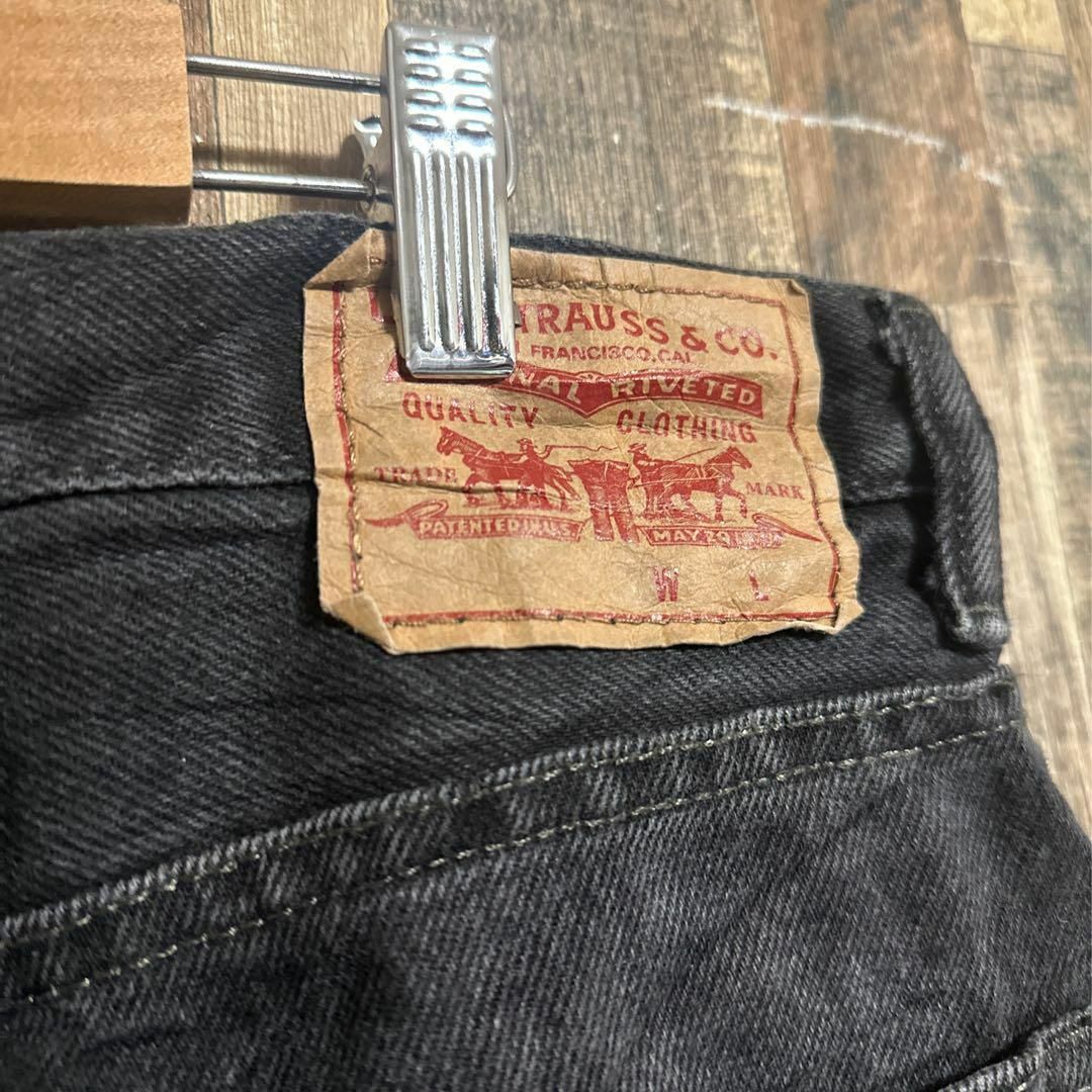 Levi's(リーバイス)のリーバイス デニム 550 ジーンズ ブラック リラックス パンツ USA古着 メンズのパンツ(デニム/ジーンズ)の商品写真