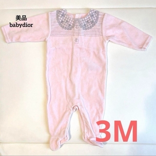 ベビーディオール(baby Dior)のbabydior カバーオール  ロンパース　3m ピンク(ロンパース)