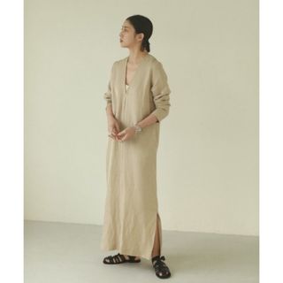 TODAYFUL - TODAYFUL Vネックリネンドレス ロングワンピース 定価28,600円