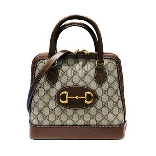 グッチ(Gucci)の　グッチ GUCCI ホースビット１９５５スモールトップハンドルバッグ 621220 ブラウン ＧＧスプリーム レディース ハンドバッグ(ハンドバッグ)