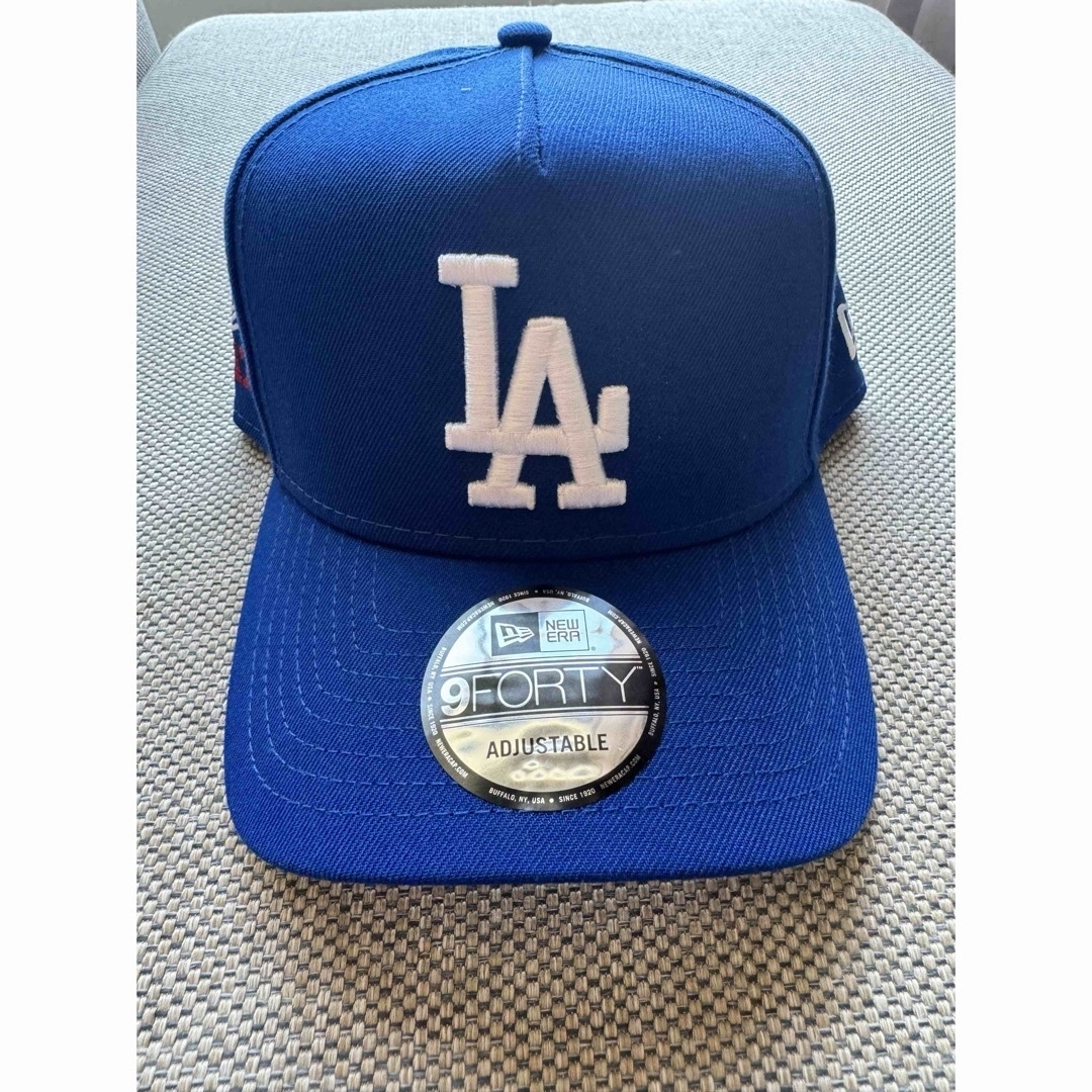 NEW ERA(ニューエラー)の大谷翔平選手サイン刺繍入りキャップ(ブルー)ロサンゼルスドジャースMLB メンズの帽子(キャップ)の商品写真