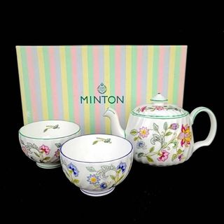 ミントン(MINTON)の△美品 ◆ ミントン　ハドンホール　ティーポット　湯呑2客　箱つき(食器)