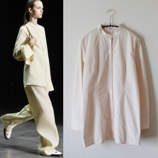 ジルサンダー(Jil Sander)のJIL SANDER／ジルサンダー／21SS／バンドカラーブラウス／シャツ(シャツ/ブラウス(長袖/七分))