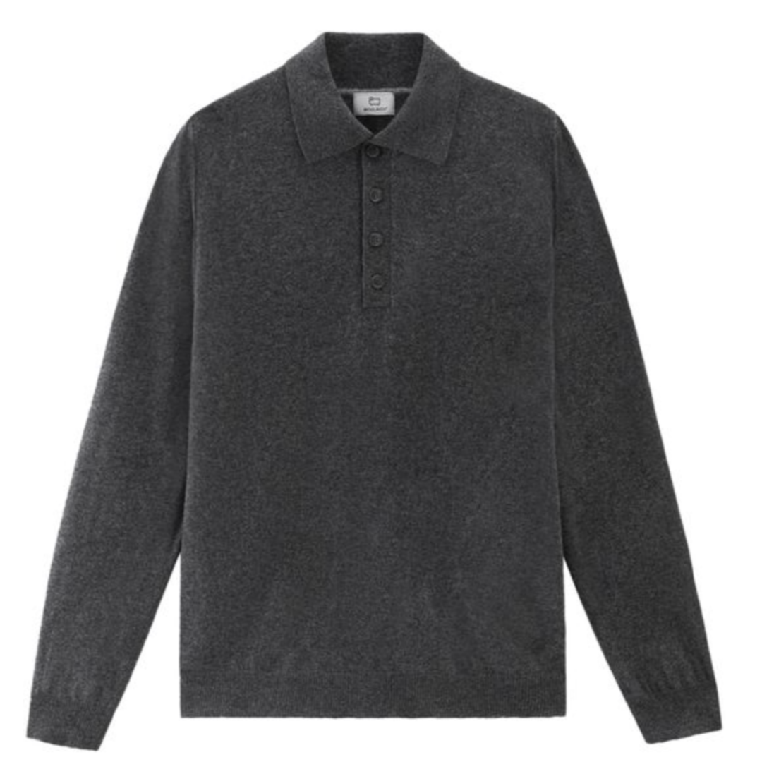 Woolrich ウールリッチ メリノウール ポロシャツ グレー Woolrich ウールリッチ メリノウール ポロシャツ グレー