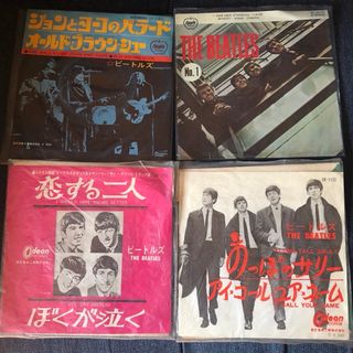 ビートルズ(THE BEATLES)のビートルズTheBeatles昭和レトロ洋楽レコード4枚セット売り(ポップス/ロック(洋楽))