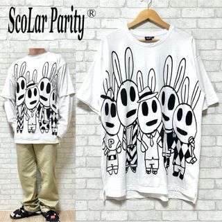 スカラー(ScoLar)のScolor Parity スカラーパリティ ウサギ ビッグプリント Tシャツ(Tシャツ/カットソー(半袖/袖なし))