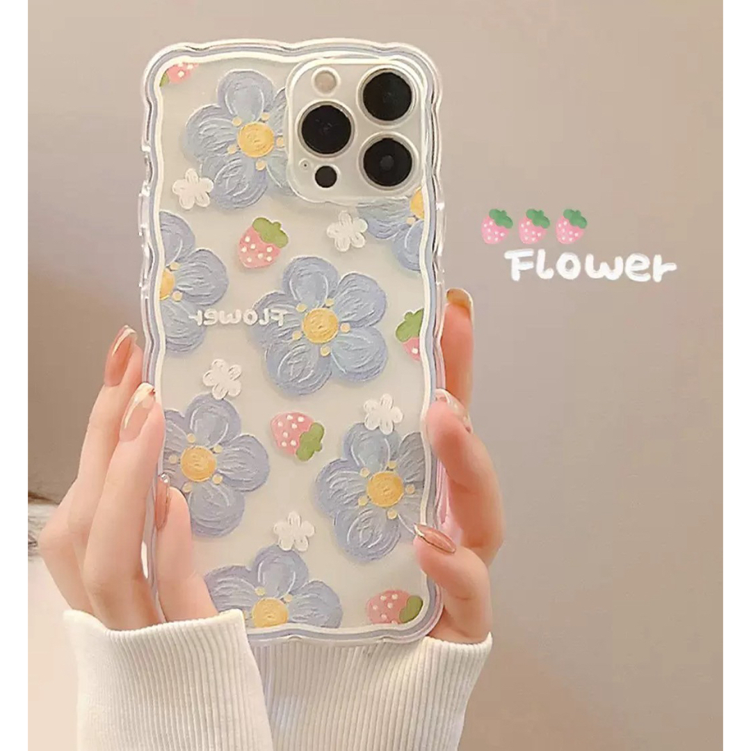 iPhoneケース　iPhone ケース　スマホケース　スマホ　クリアケース　花 スマホ/家電/カメラのスマホアクセサリー(iPhoneケース)の商品写真