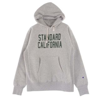 スタンダードカリフォルニア(STANDARD CALIFORNIA)のSTANDARD CALIFORNIA スタンダードカリフォルニア パーカー 21AW × Champion チャンピオン ロゴ リバースウィーブ プルオーバー パーカー  グレー系 M【極上美品】【中古】(パーカー)