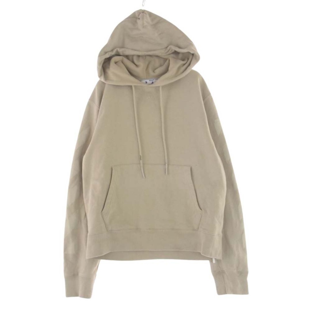 OFF-WHITE(オフホワイト)のOFF-WHITE オフホワイト パーカー 21AW OMBB034F21FLE004 Rubber Arrow Over Hoodie ラバーアロー スウェット プルオーバー パーカー オフホワイト系 M【中古】 メンズのトップス(パーカー)の商品写真