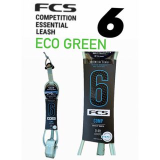 エフシーエス(FCS)のFCS 6'CompEssential Leash Eco Green(サーフィン)